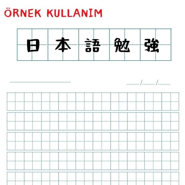 田字本 (Tianziben ) Çince Karakter Egzersiz Defteri - Görsel 3